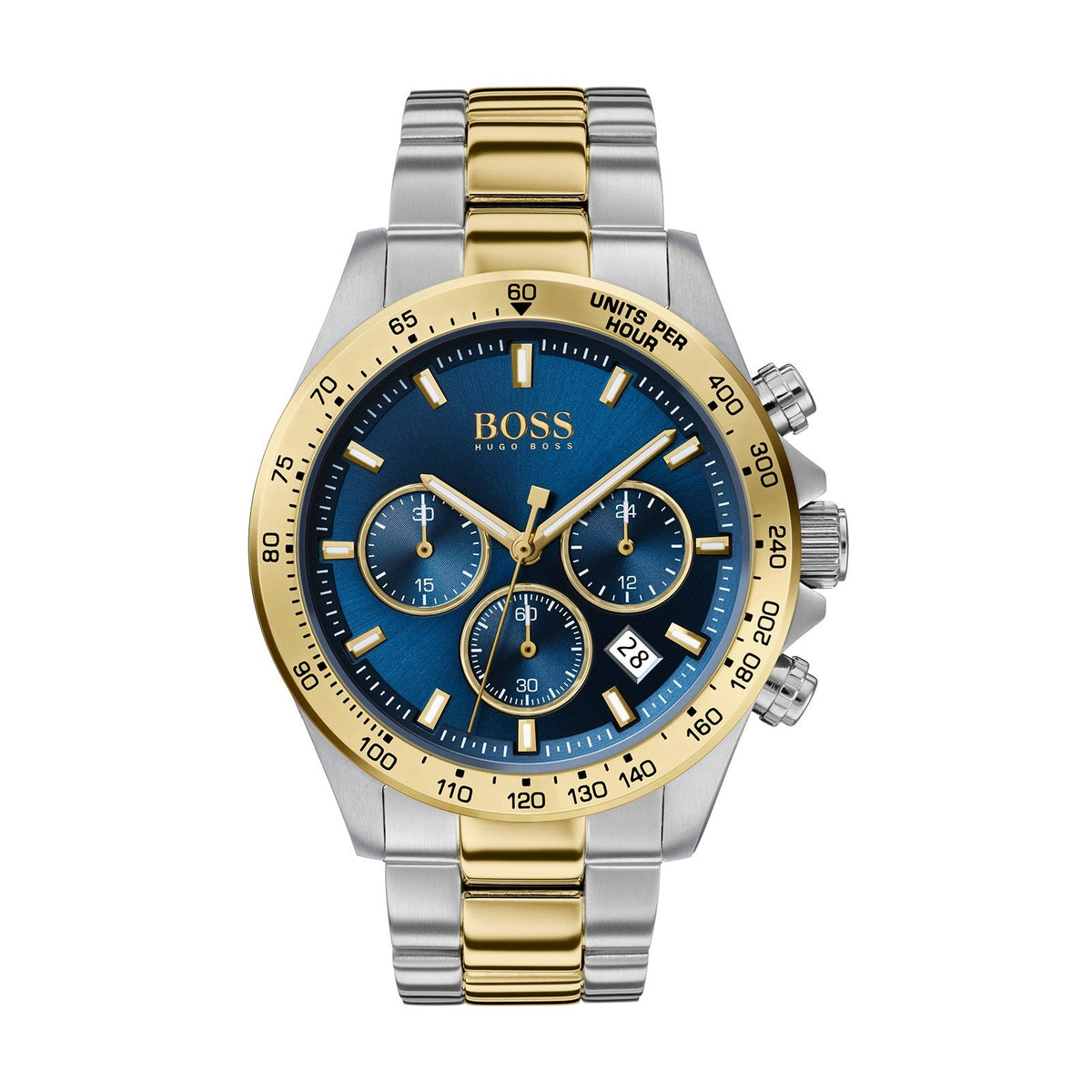 Hugo Boss Hero Sport Lux Chronograph Navy Blue Dial Two-Tone Stainless Steel Men's Watch | Hugo Boss 1513767 - VERSE -