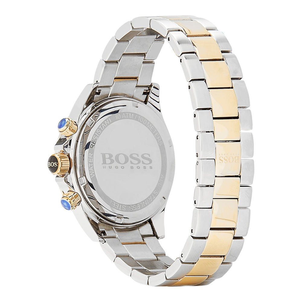 Hugo Boss Ikon Chronograph Two-Tone Silver Dial Stainless Steel Men's 100M Watch | Hugo Boss 1512960 - VERSE -