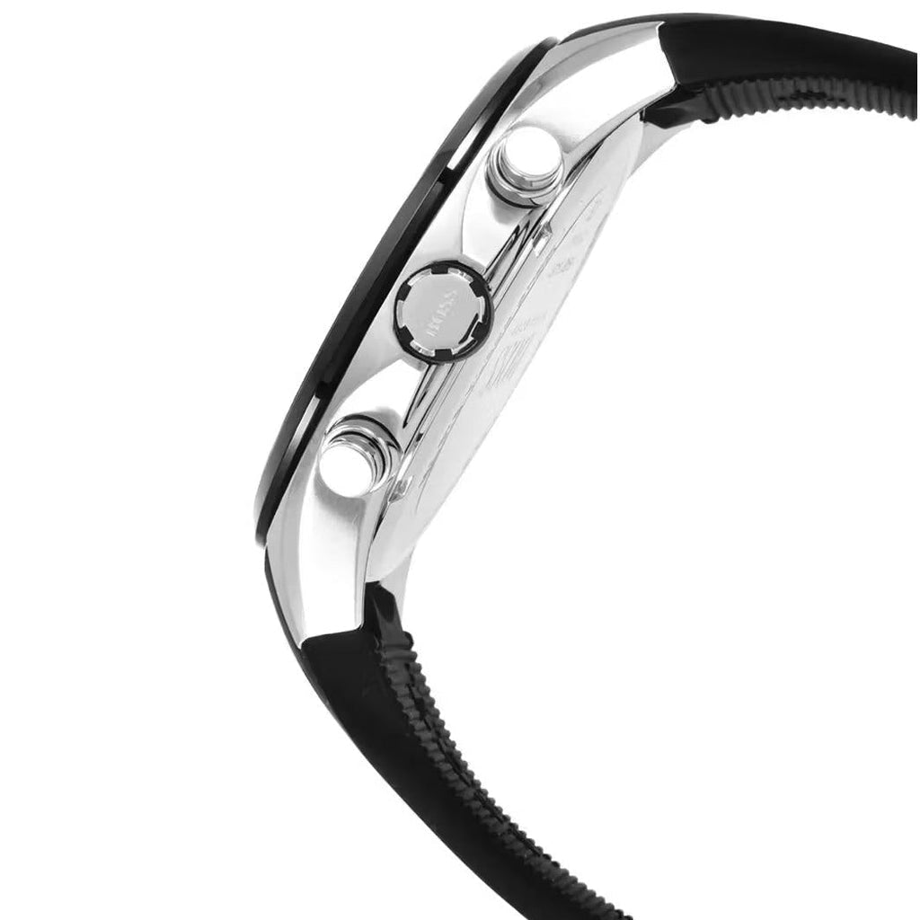 Hugo Boss Runner Chronograph Black Dial Black Silicone Men's Watch | Hugo Boss 1514141 - VERSE -