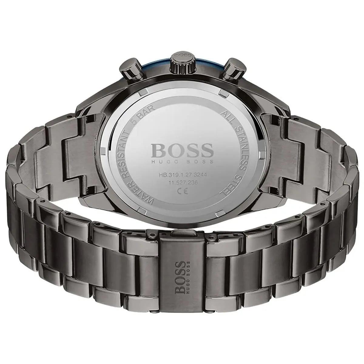 Hugo Boss Santiago Chronograph Blue Dial Grey Stainless Steel Men's Watch | Hugo Boss 1513863 - VERSE -