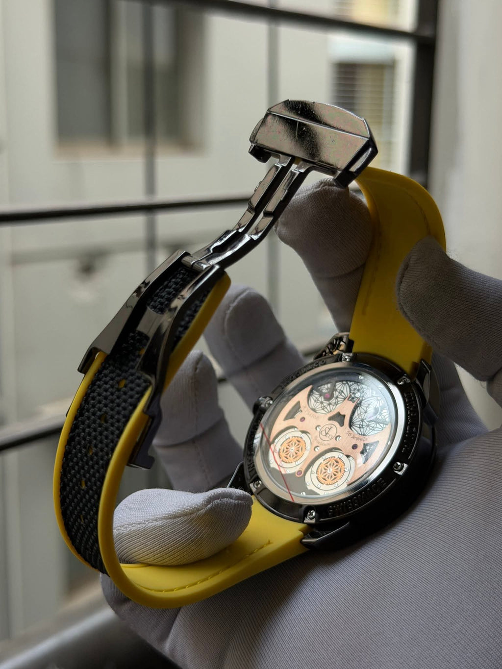 Jacob & Co. Gotham City Edition Dual Balance | Yellow Accents Black Dial - Quartz ( Double A ) - VERSE - 