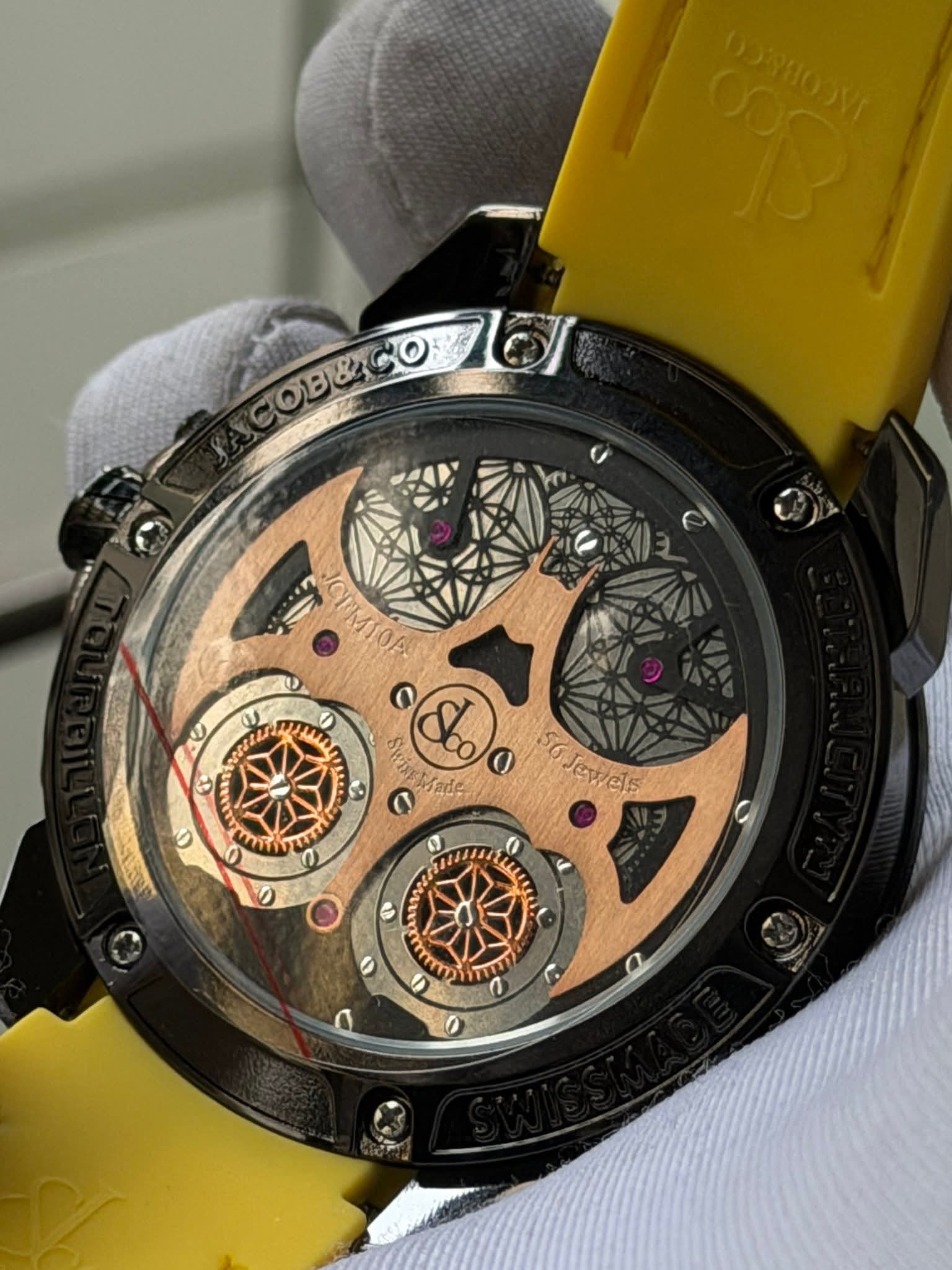Jacob & Co. Gotham City Edition Dual Balance | Yellow Accents Black Dial - Quartz ( Double A ) - VERSE - 
