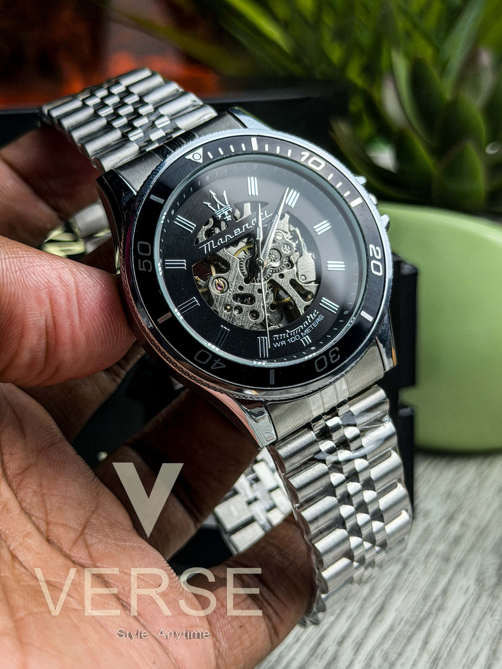 Maserati Sfida Skeleton Automatic | Phantom Black Dial - ( Semi Triple A ) - VERSE -
