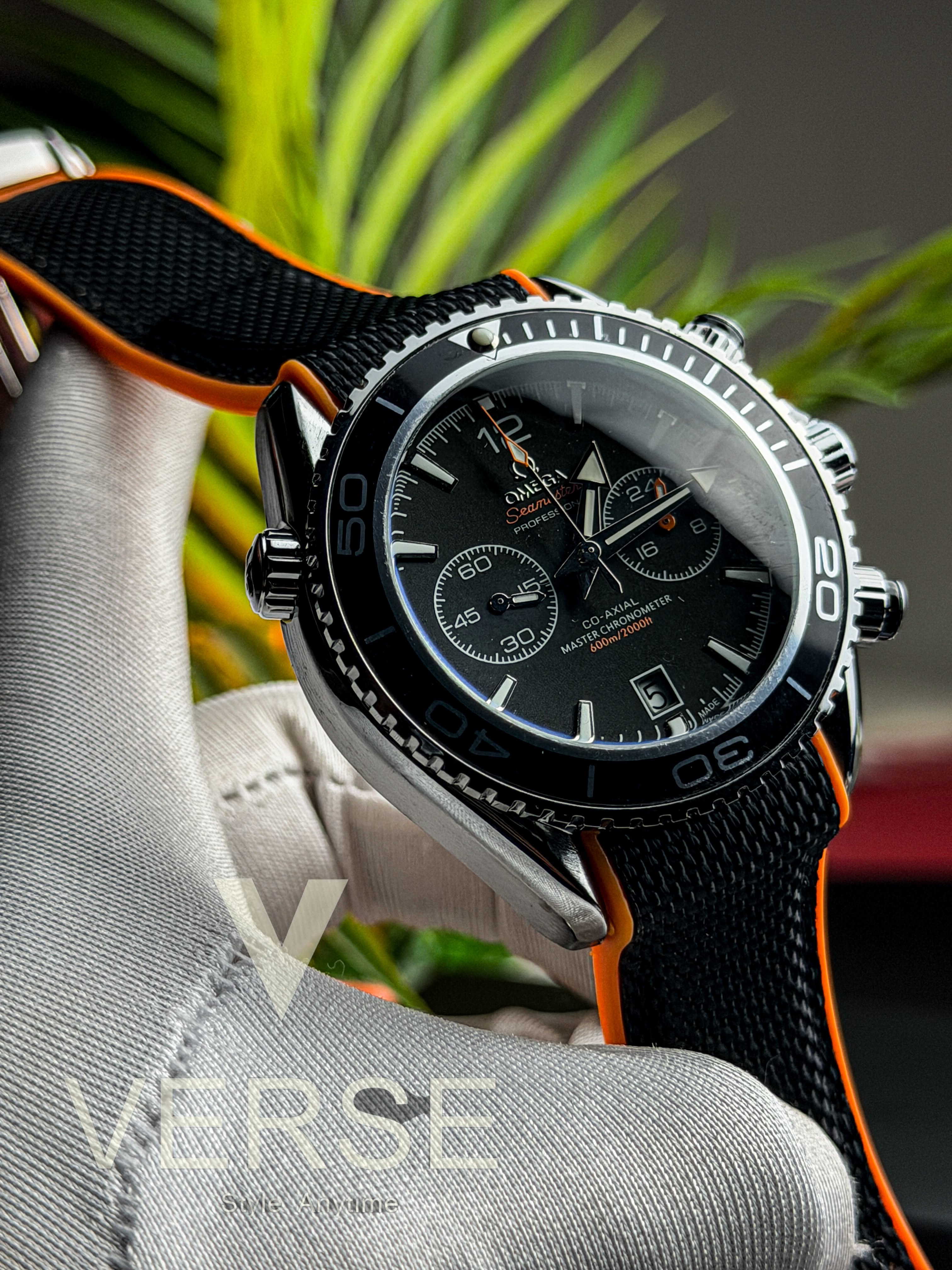 Omega Seamaster Planet Ocean Chronograph | Black Dial Black Bezel - ( Double A ) - VERSE -