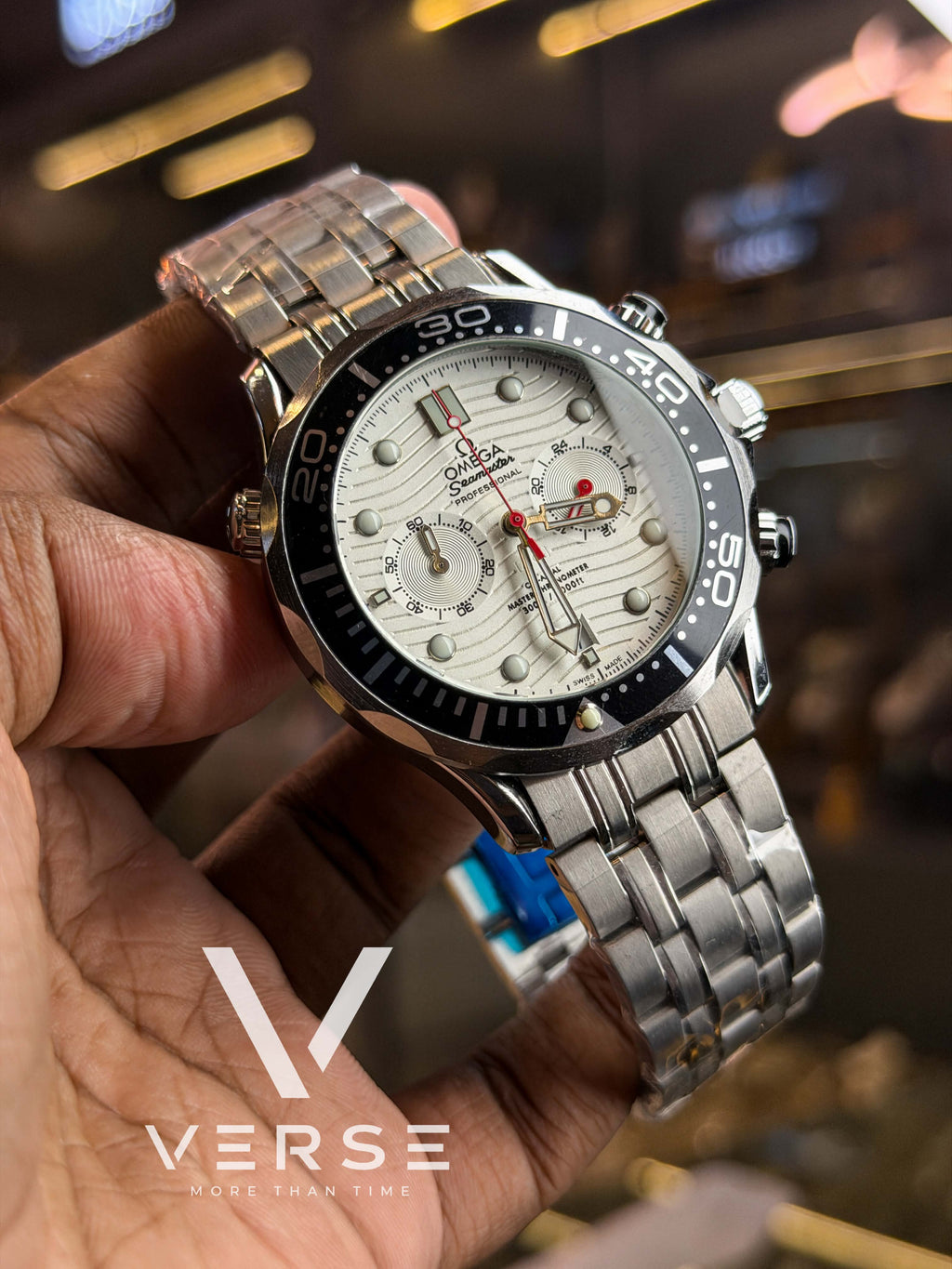 Omega Seamaster Professional 300M Chronograph | White Dial - ( Double A ) - VERSE -