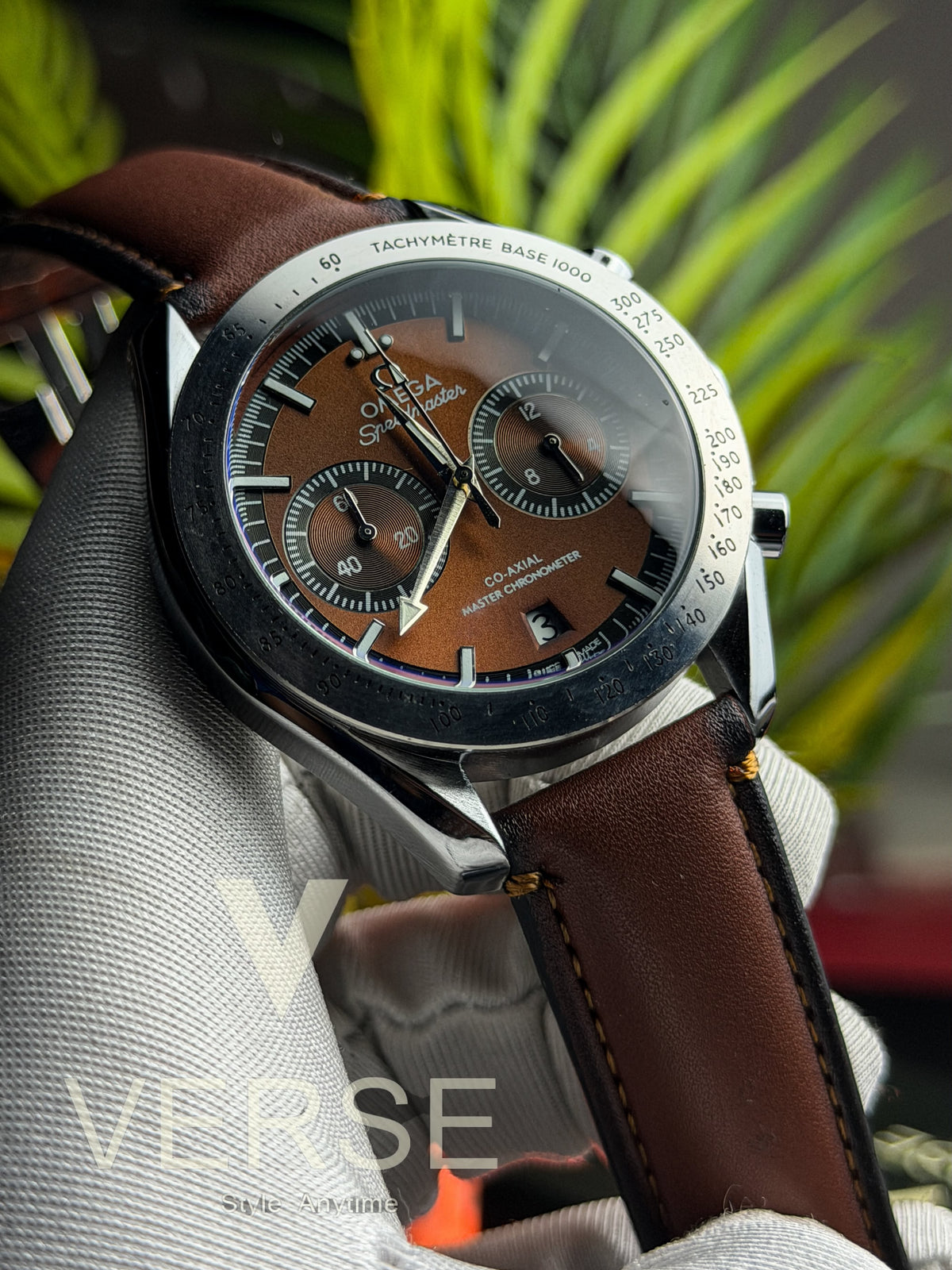 Omega Speedmaster 57' Chronograph | Chocolate Brown Dial Burnt Brown Leather - ( Double A ) - VERSE -