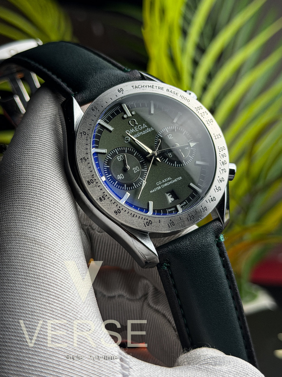 Omega Speedmaster 57' Chronograph | Forest Green Dial Green Leather - ( Double A ) - VERSE -