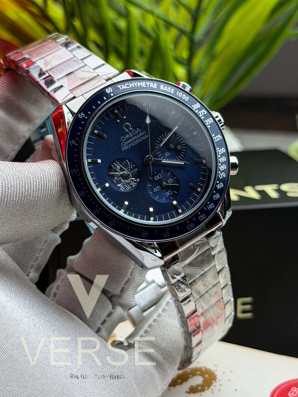 Omega Speedmaster Moonwatch Chronograph "Apollo XVII" 45th Anniversary | Blue Dial - ( Double A ) - VERSE -