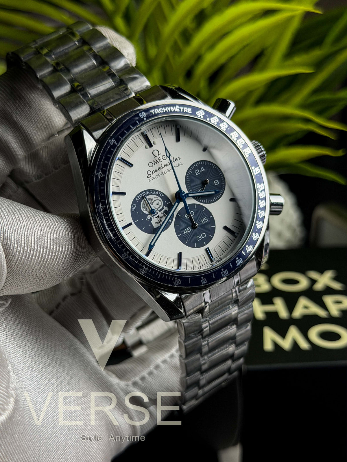 Omega Speedmaster “Silver Snoopy Award” 50th Anniversary Chronograph – Silver Dial ( Double A ) - VERSE -