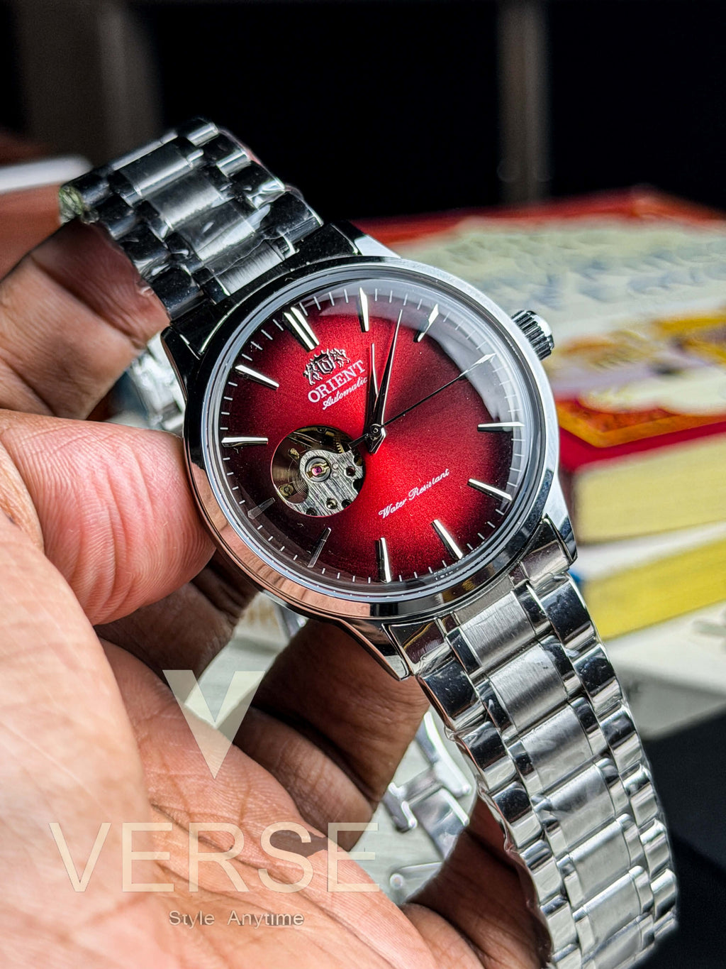Orient Bambino Open Heart Automatic | Fumé Cabernet Crimson Dial - ( Double A ) - VERSE -