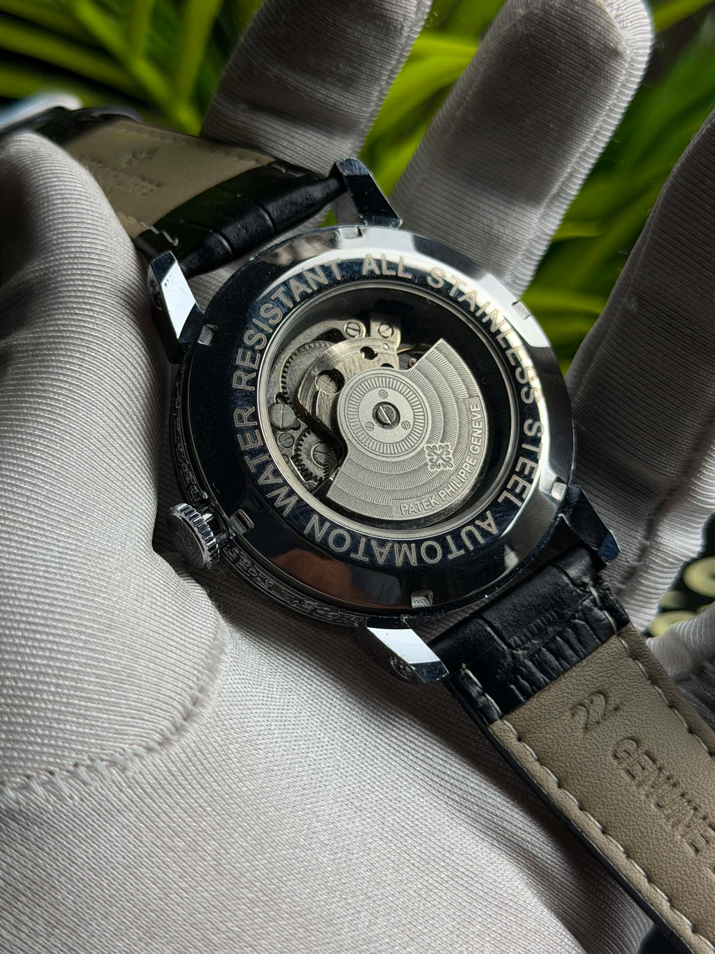 Patek Philippe Automatic Noir Guilloché | Black Strap - ( Double A ) - VERSE -