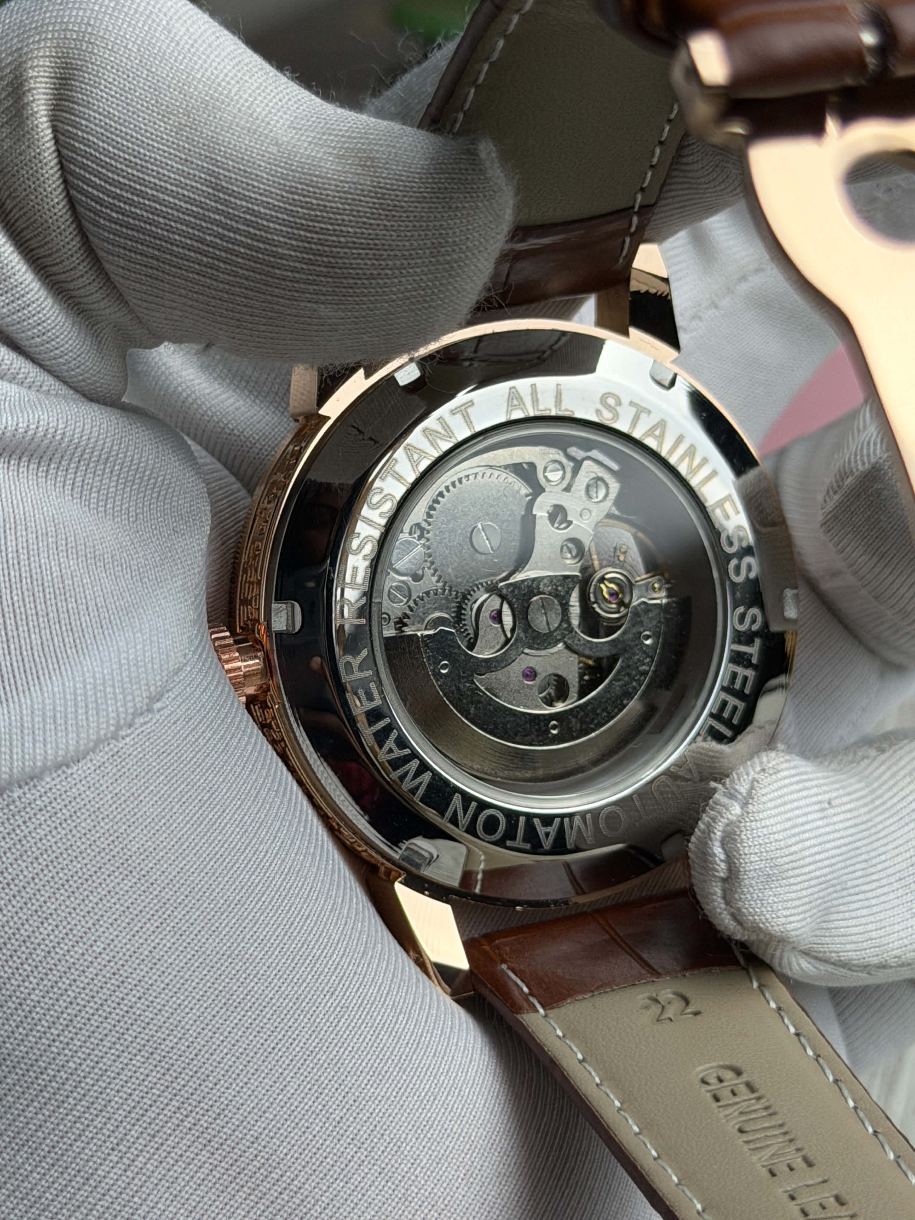 Patek Philippe Calatrava Aethelgard Automatic | Rose Gold Case Brown Leather - ( Semi Triple A ) - VERSE - 