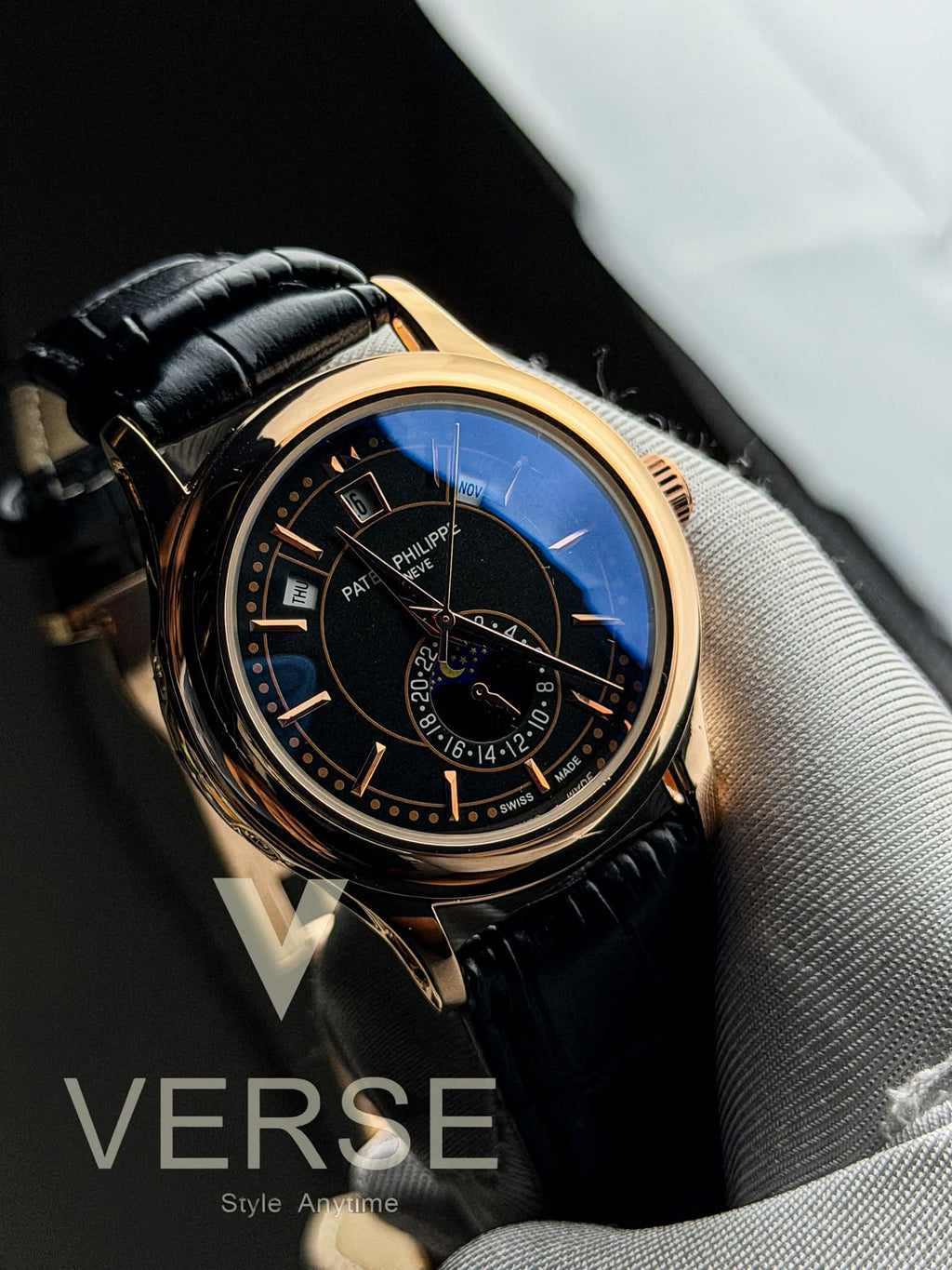Patek Philippe Complications Quartz AA Black Belt - VERSE - 