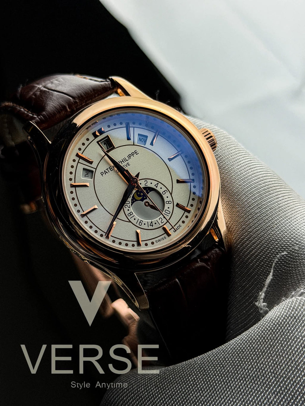Patek Philippe Complications Quartz AA Brown Belt - VERSE - 