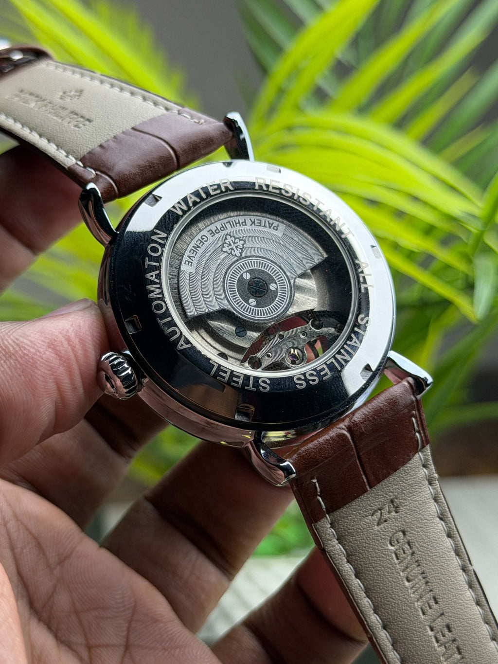 Patek Philippe Prestige Calatrava Tourbillon | Black Dial Rose Gold-Toned Black Leather - ( Semi Triple A ) - VERSE -