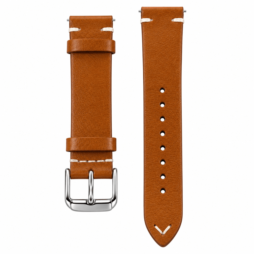 Premium Vintage Brown Oil-Waxed Genuine Leather Watch Strap - VERSE -