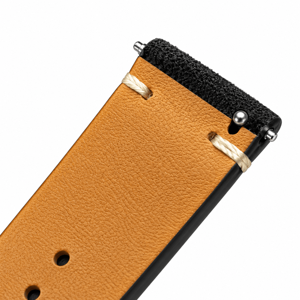 Premium Vintage Olive Green Oil-Waxed Genuine Leather Quick-Release Watch Strap - VERSE -