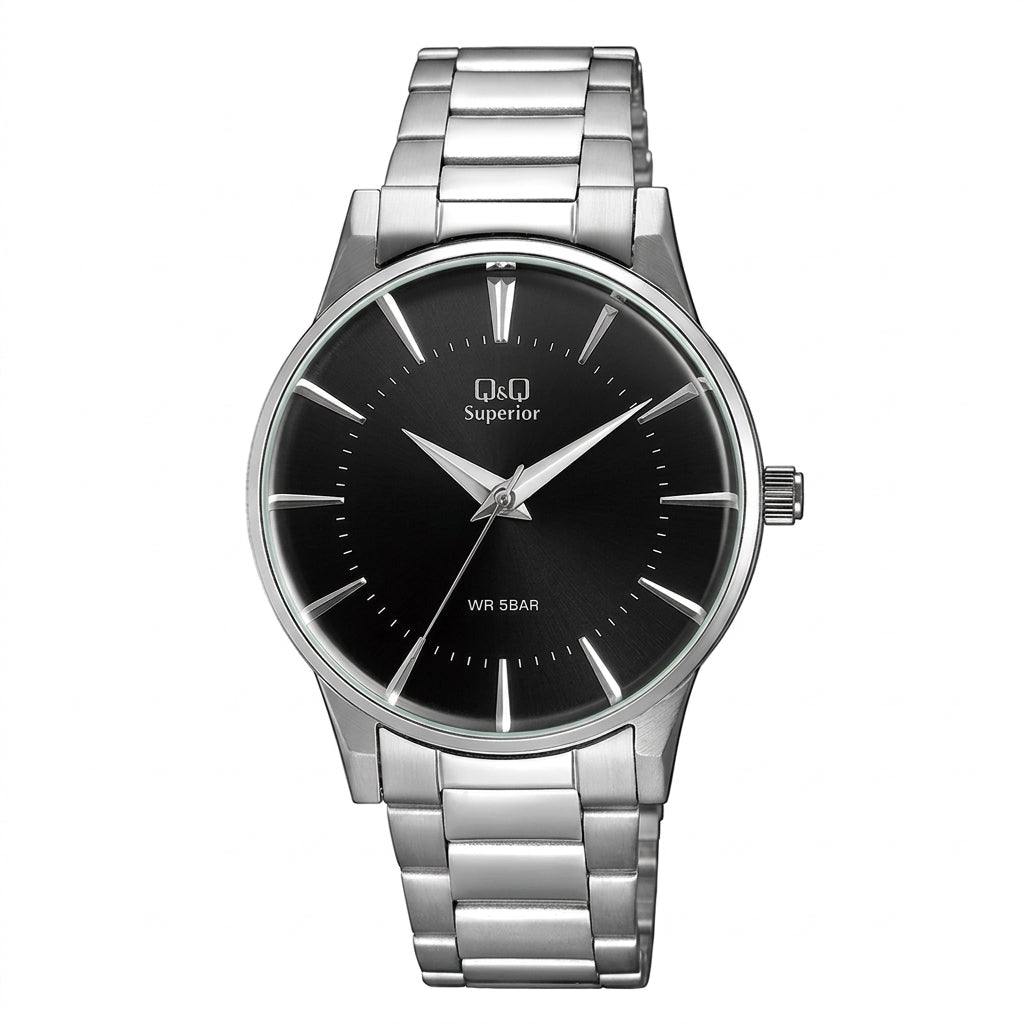 Q&Q Superior S399J202Y Black Dial Stainless Steel Women's Watch | Q&Q S399J202Y - VERSE -
