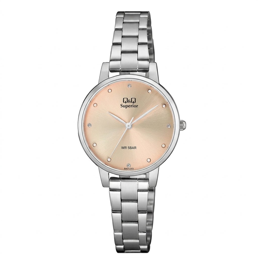 Q&Q Superior S401J202Y Pink Dial Stainless Steel Women's Watch | Q&Q S401J202Y - VERSE -