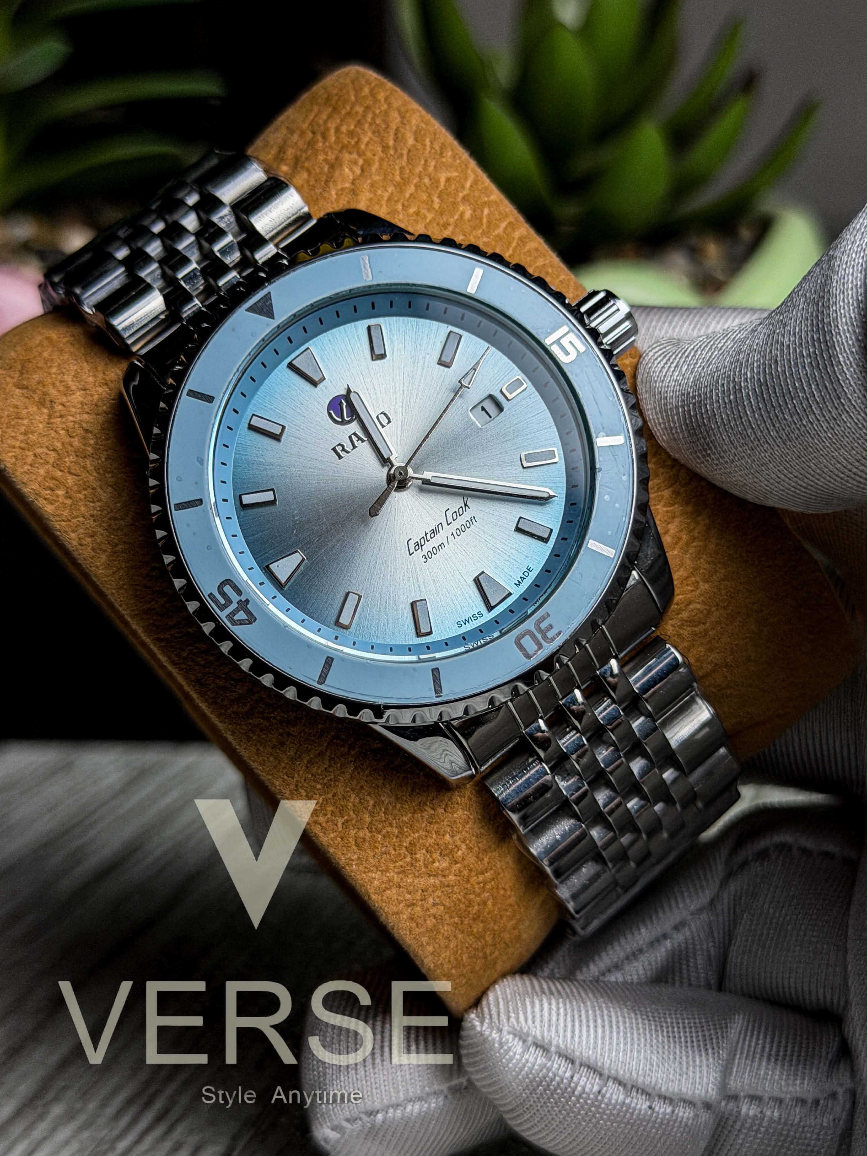 Rado Captain Cook Quartz | Fumé Summer Blue Dial Stainless Steel Watch - ( Double A ) - VERSE - 