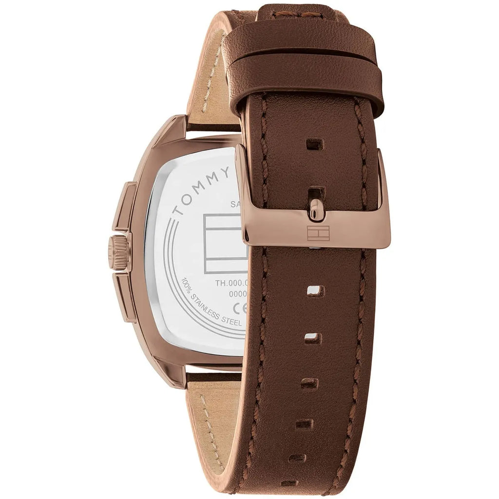Tommy Hilfiger Apollo Multifunction Green Dial Brown Leather Men's Watch | Tommy Hilfiger 1710557