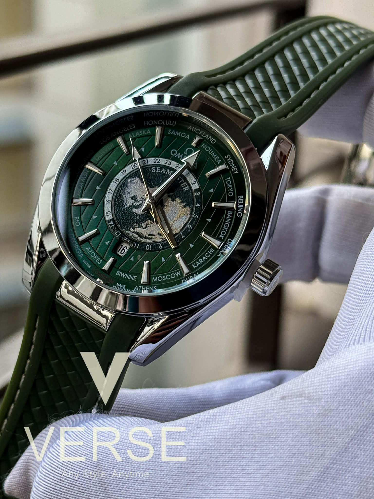 Omega Seamaster AquaTerra Worldtimer | Sweep Green - AA - VERSE - 