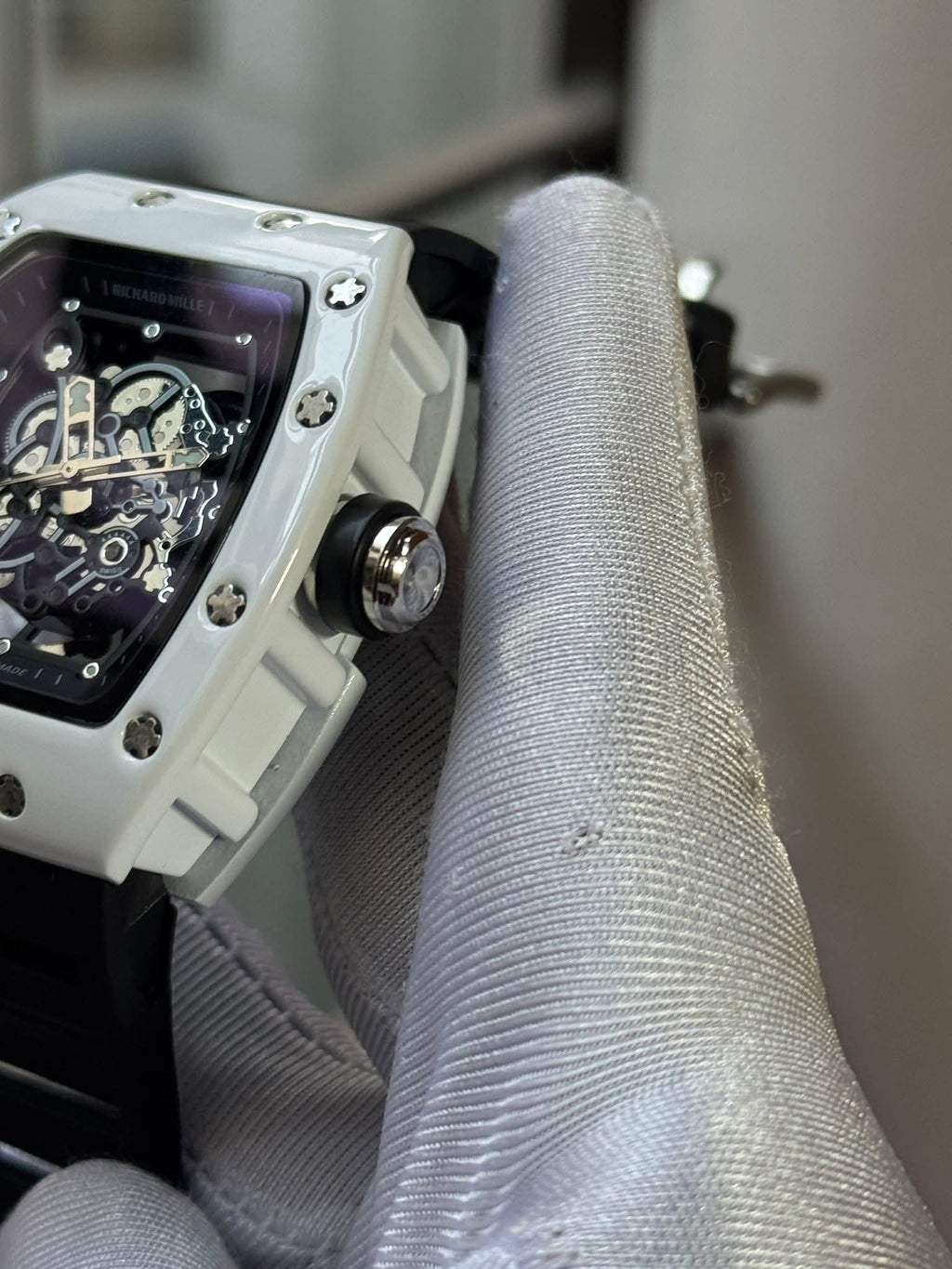 Richard Mille RM - 055 Bubba Watson White Case Black Belt AA - VERSE - 