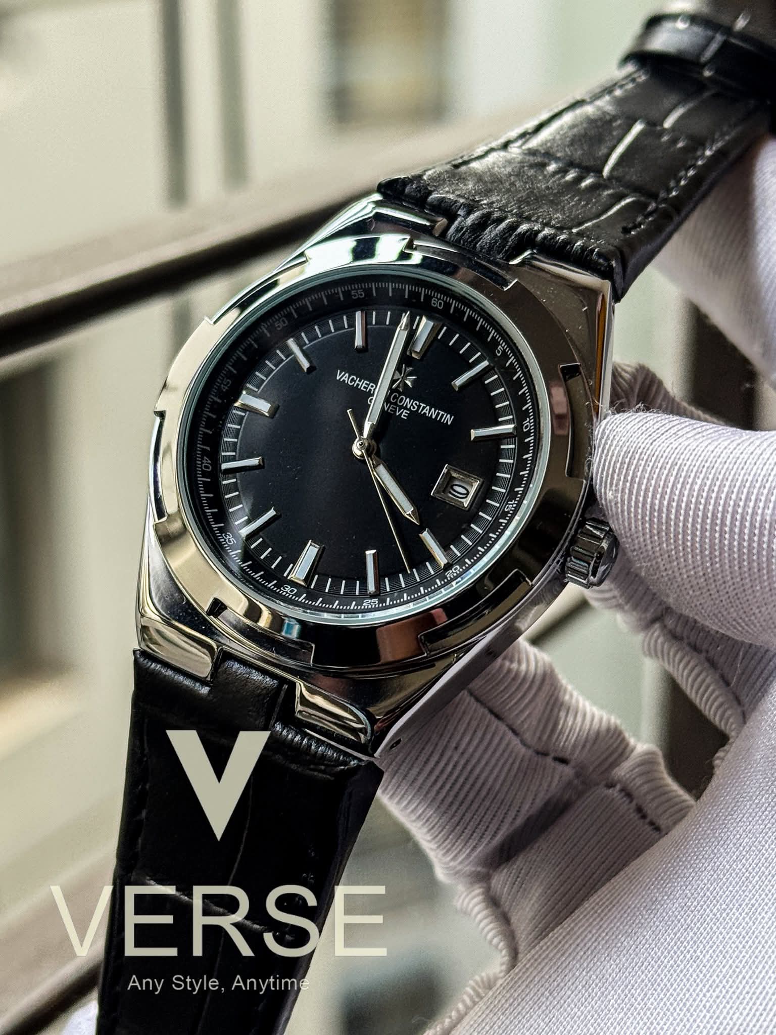 Vacheron Constantin Overseas Quartz Black Belt Black Dial AA - VERSE - 