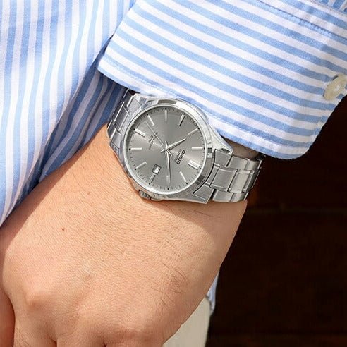 Casio MTS - 115D - 8AV Sapphire Grey Dial Men's Stainless Steel Watch | Casio MTS - 115D - 8AV - VERSE - 