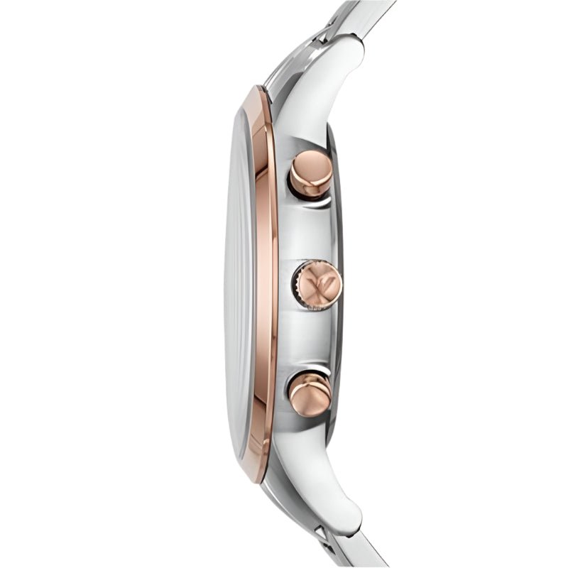 Emporio Armani AR80025 Two - Tone Silver & Rose Gold Chronograph Men’s Watch| Emporio Armani AR80025 - VERSE - 