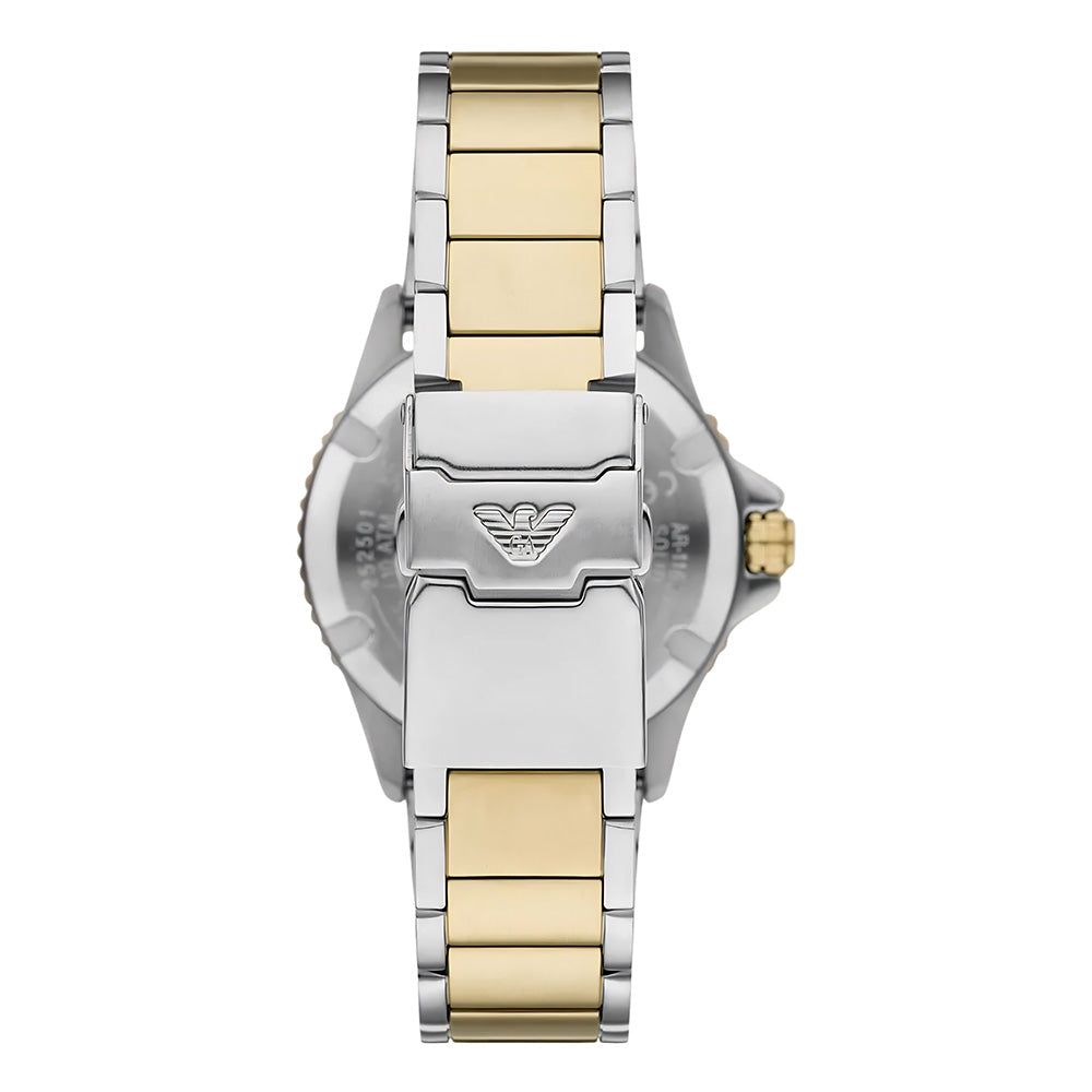 Emporio Armani World Explorer Marine Blue Dial Two-Tone Stainless Steel Men's 100M Watch | Emporio Armani AR11682