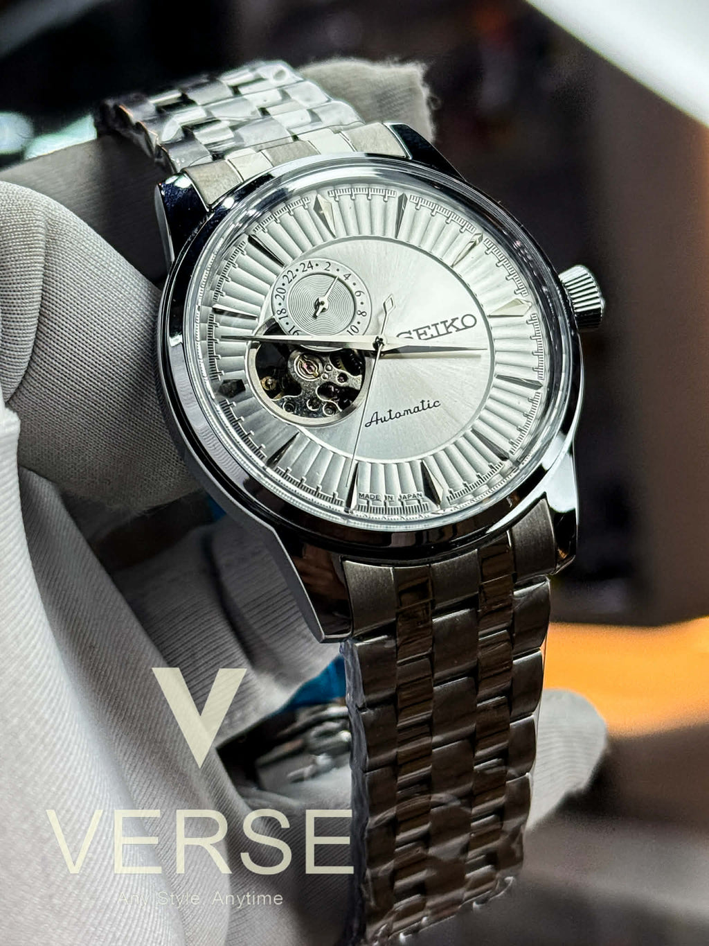 Seiko Presage Open Heart Automatic | White Dial - Semi Triple A - VERSE - 