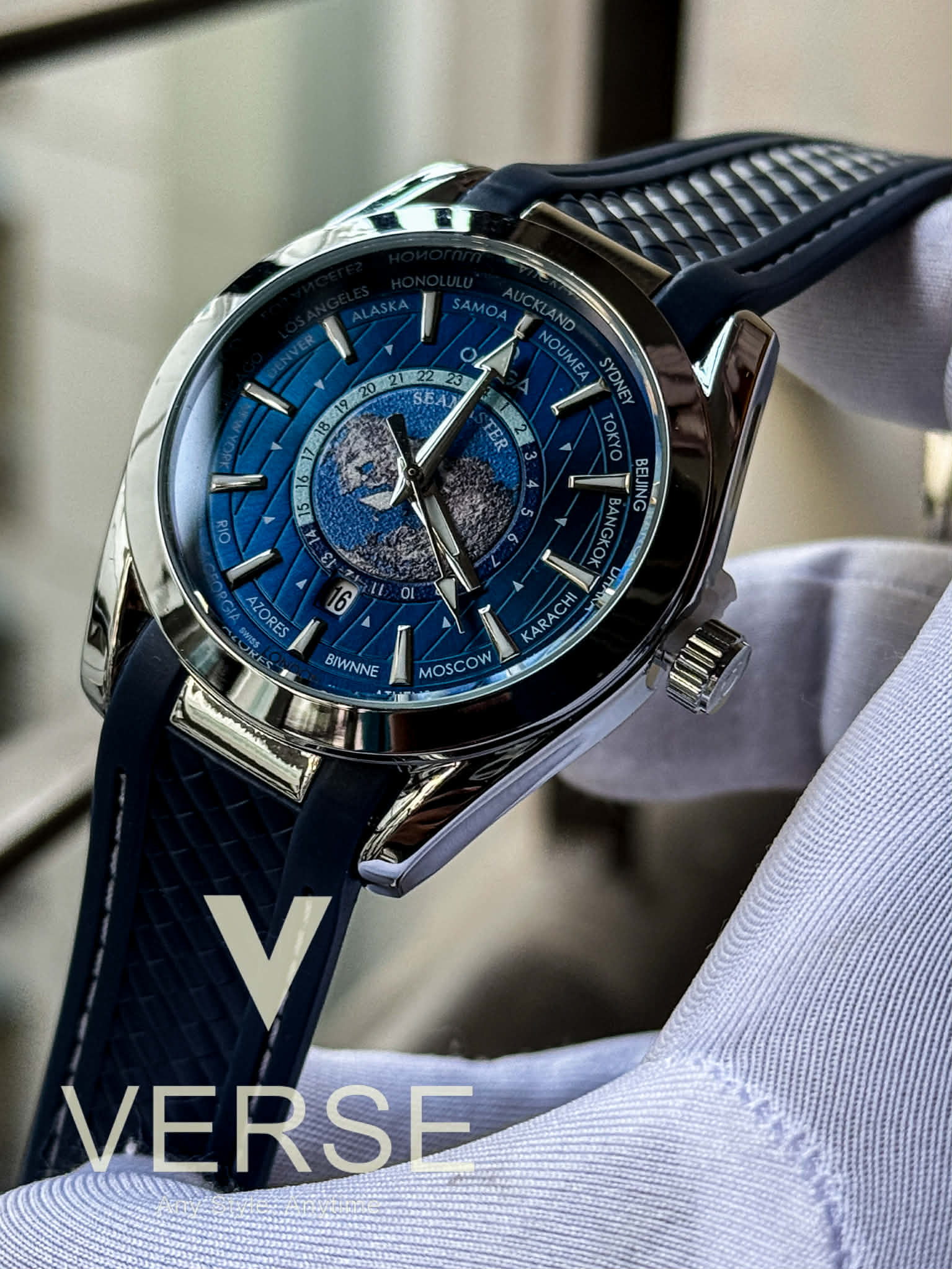 Omega Seamaster AquaTerra Worldtimer | Sweep Blue - AA - VERSE - 