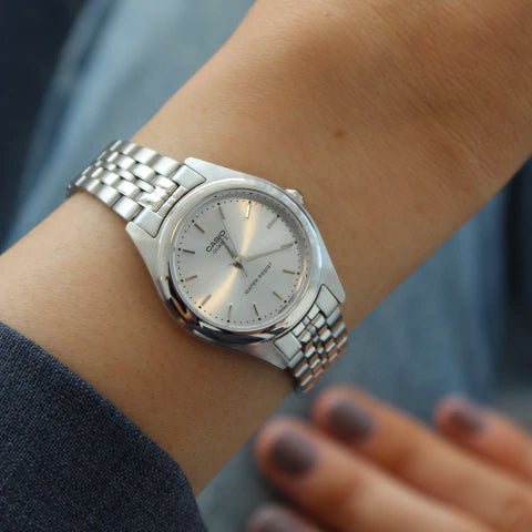Casio LTP-1129A-7ARDF Opaline White Dial Stainless Steel Women's Watch | Casio LTP-1129A-7ARDF