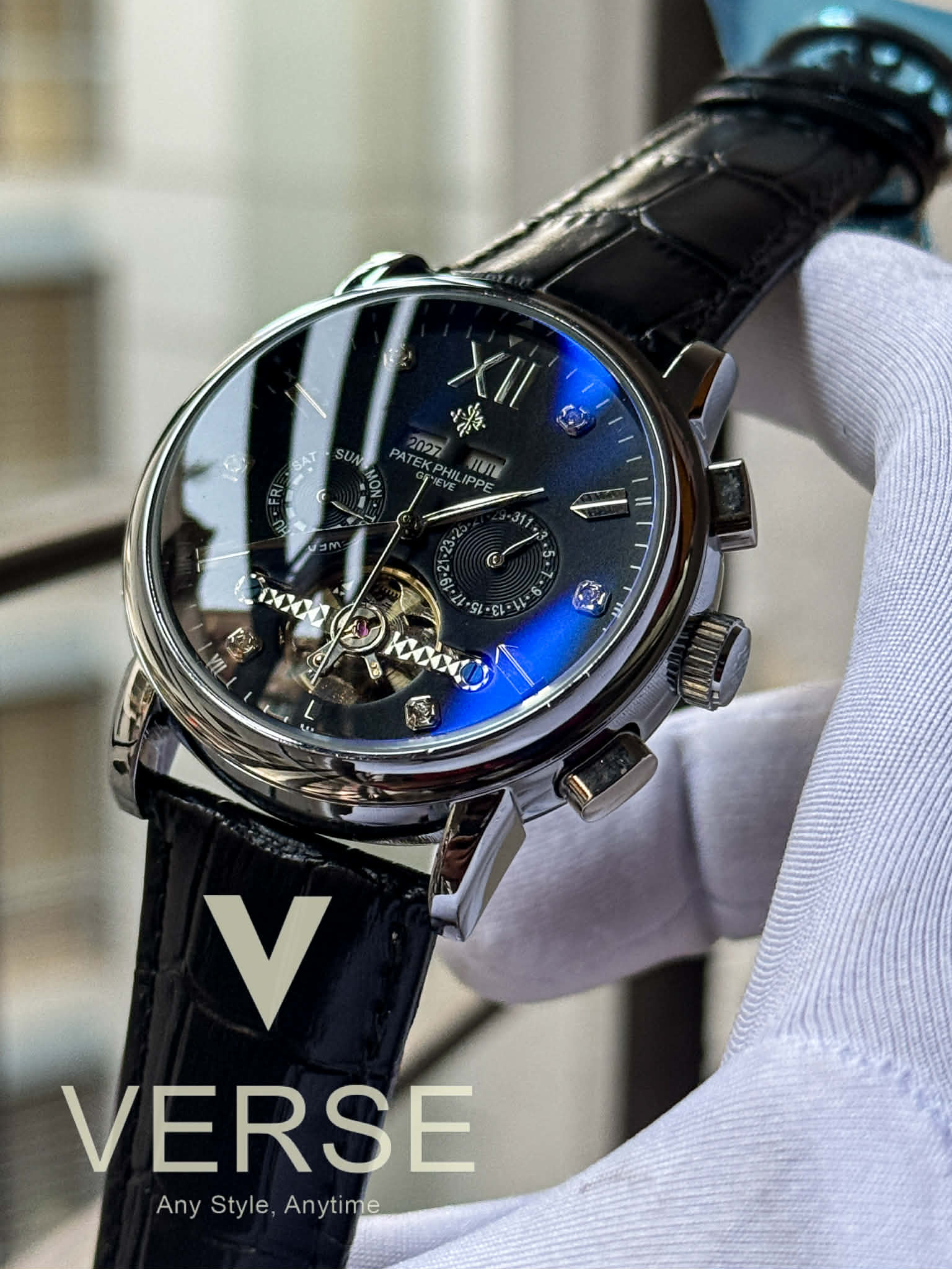 Patek Philippe Grand Flywheel Complication | Black Dial - Semi AAA - VERSE - 