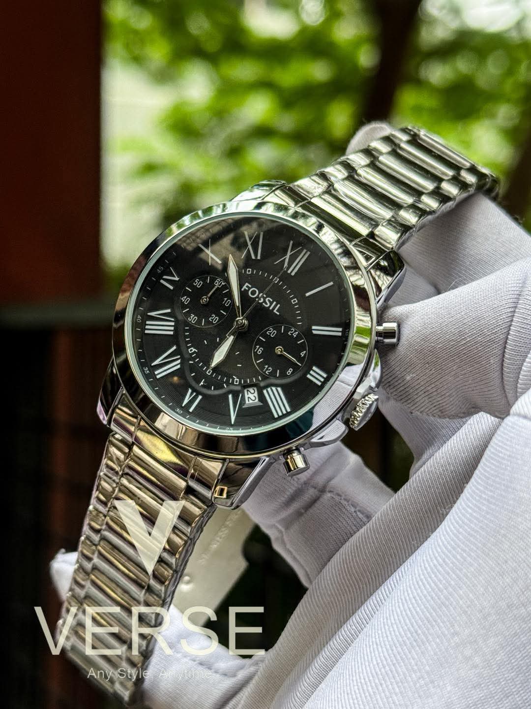 Fossil Grant Chronograph Black Dial AA - VERSE - 
