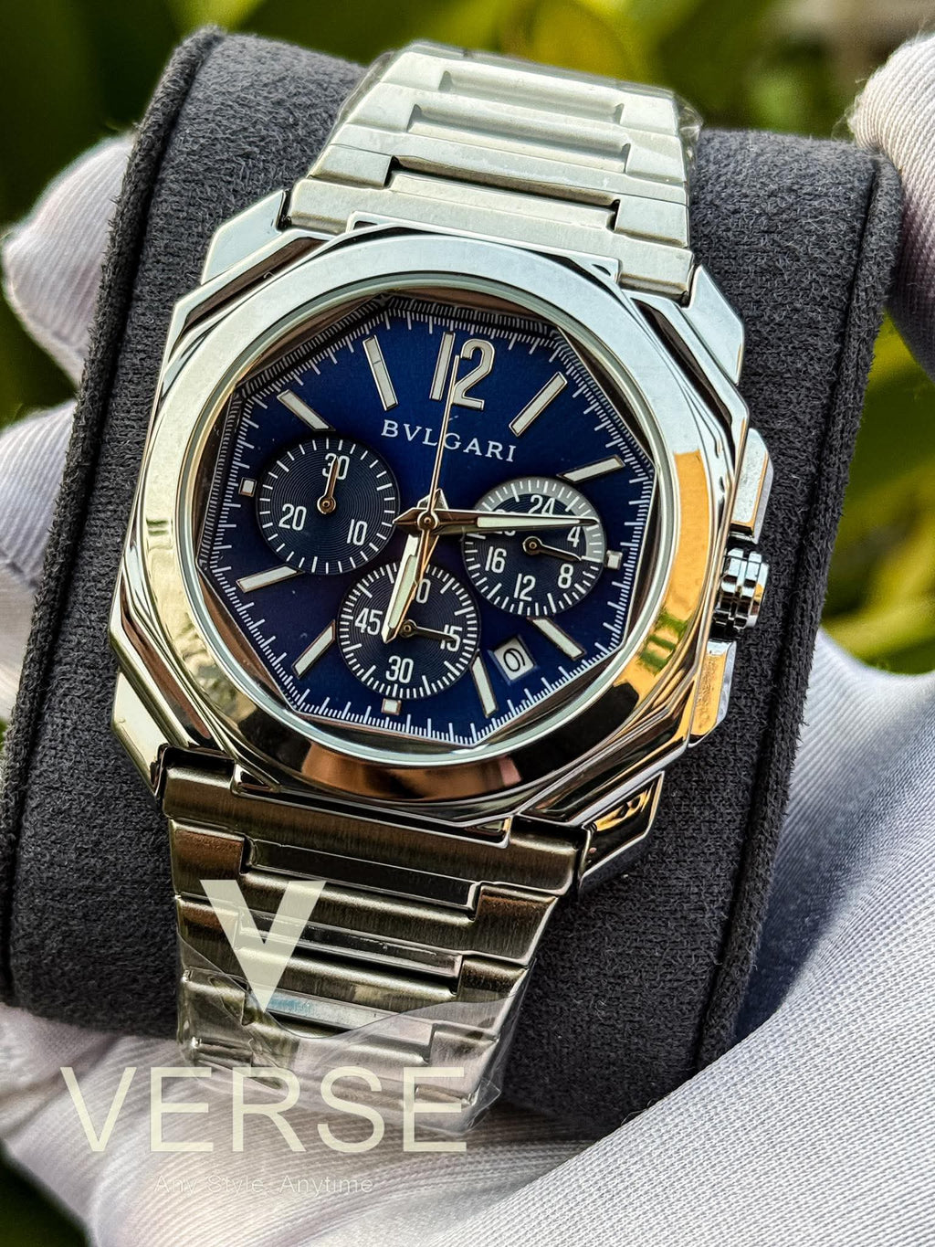 BVLGARI Octo Finissimo Chronograph | Satin Blue Dial - AA - VERSE - 