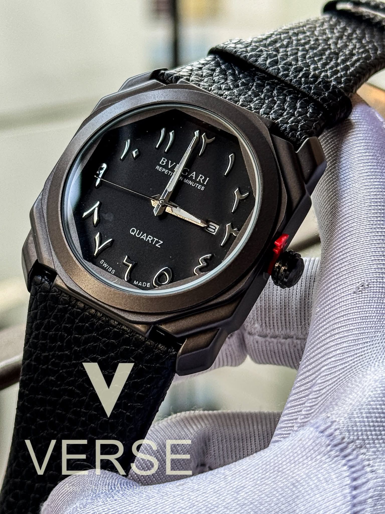 BVLGARI Octo Finissimo Black Belt Black Arabic Dial Matte Black Case AA - VERSE - 