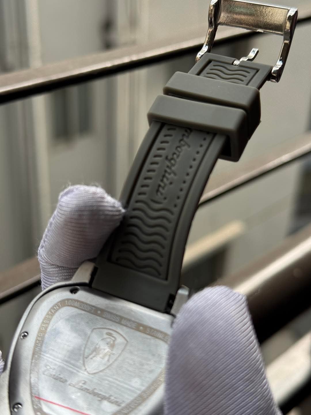Tonino Lamborghini Chronograph Grey Belt Red Hands AA - VERSE - 