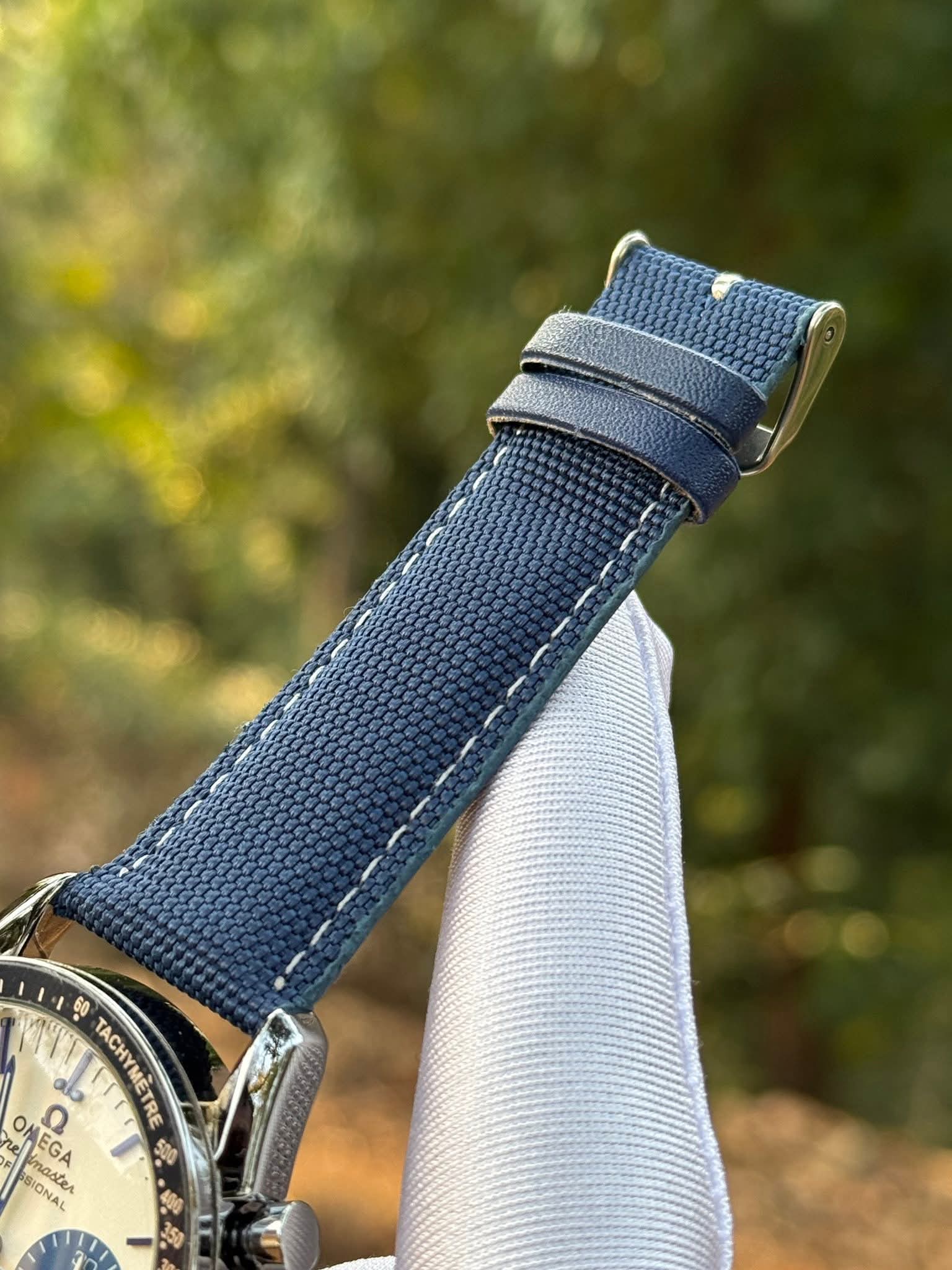 Omega Speedmaster “Silver Snoopy Award” 50th Anniversary | Silver - White Dial Blue Nylon Strap AA - VERSE - 