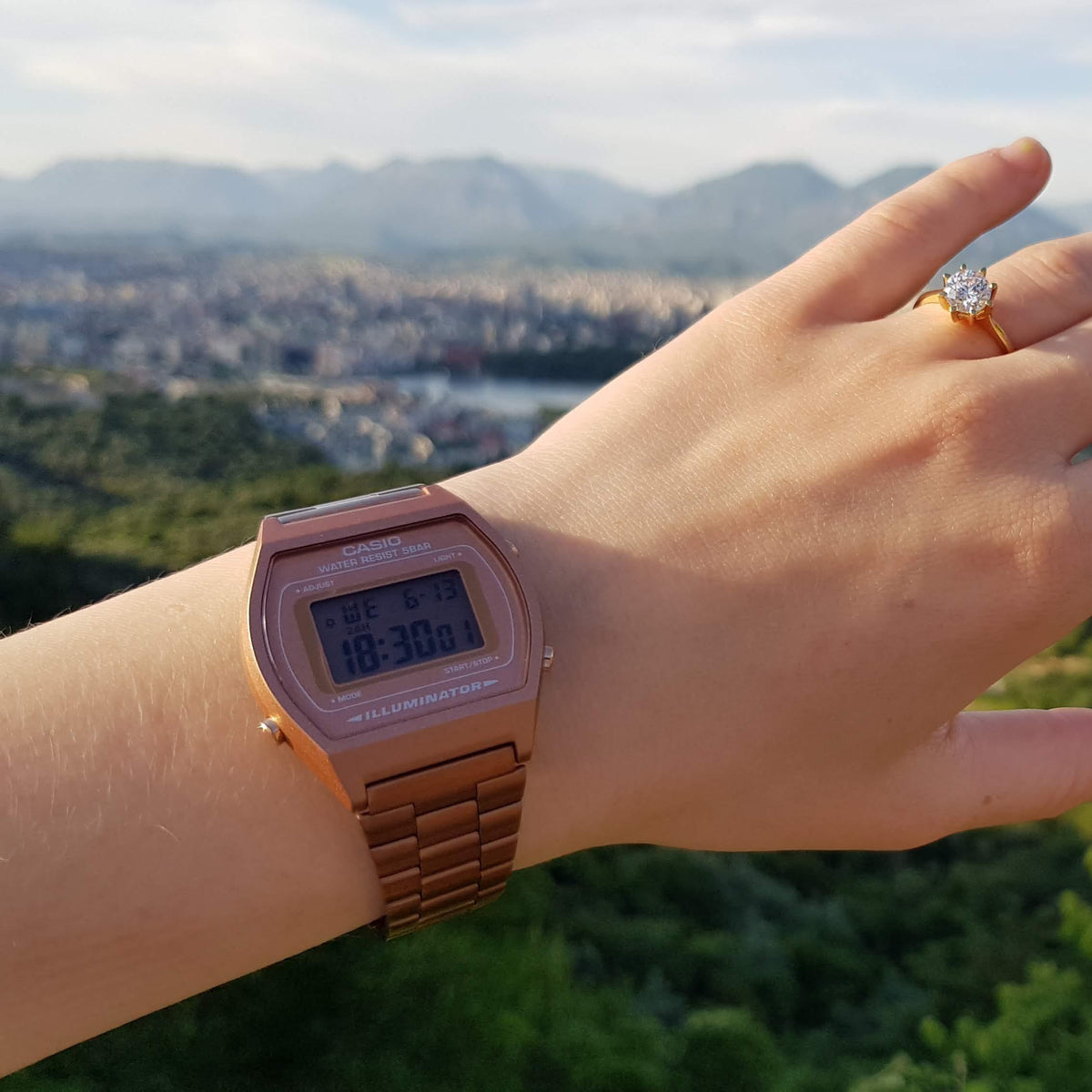Casio Vintage B640WC-5ADF Digital Rose Gold Stainless Steel Unisex Watch | Casio B640WC-5ADF
