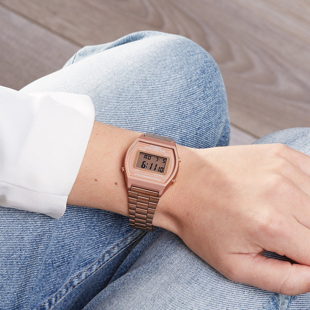 Casio Vintage B640WC-5ADF Digital Rose Gold Stainless Steel Unisex Watch | Casio B640WC-5ADF