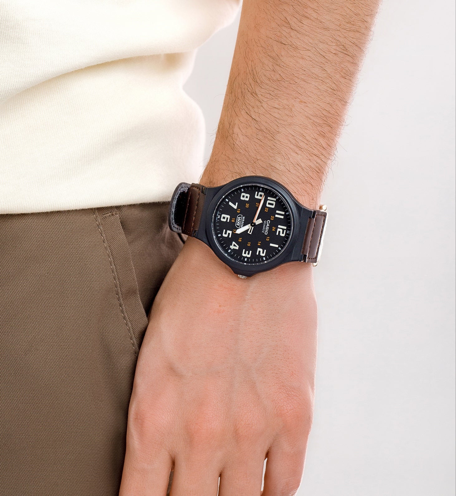 Casio Enticer MW - 240B - 5BVDF Black Dial Nylon Strap Men’s Analog Watch | Casio Enticer MW - 240B - 5BVDF - VERSE - 
