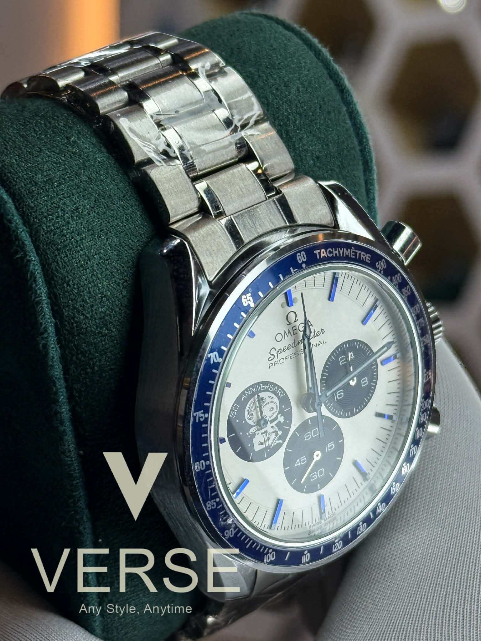 Omega Speedmaster “Silver Snoopy Award” 50th Anniversary Chronograph – Silver Dial AA - VERSE - 