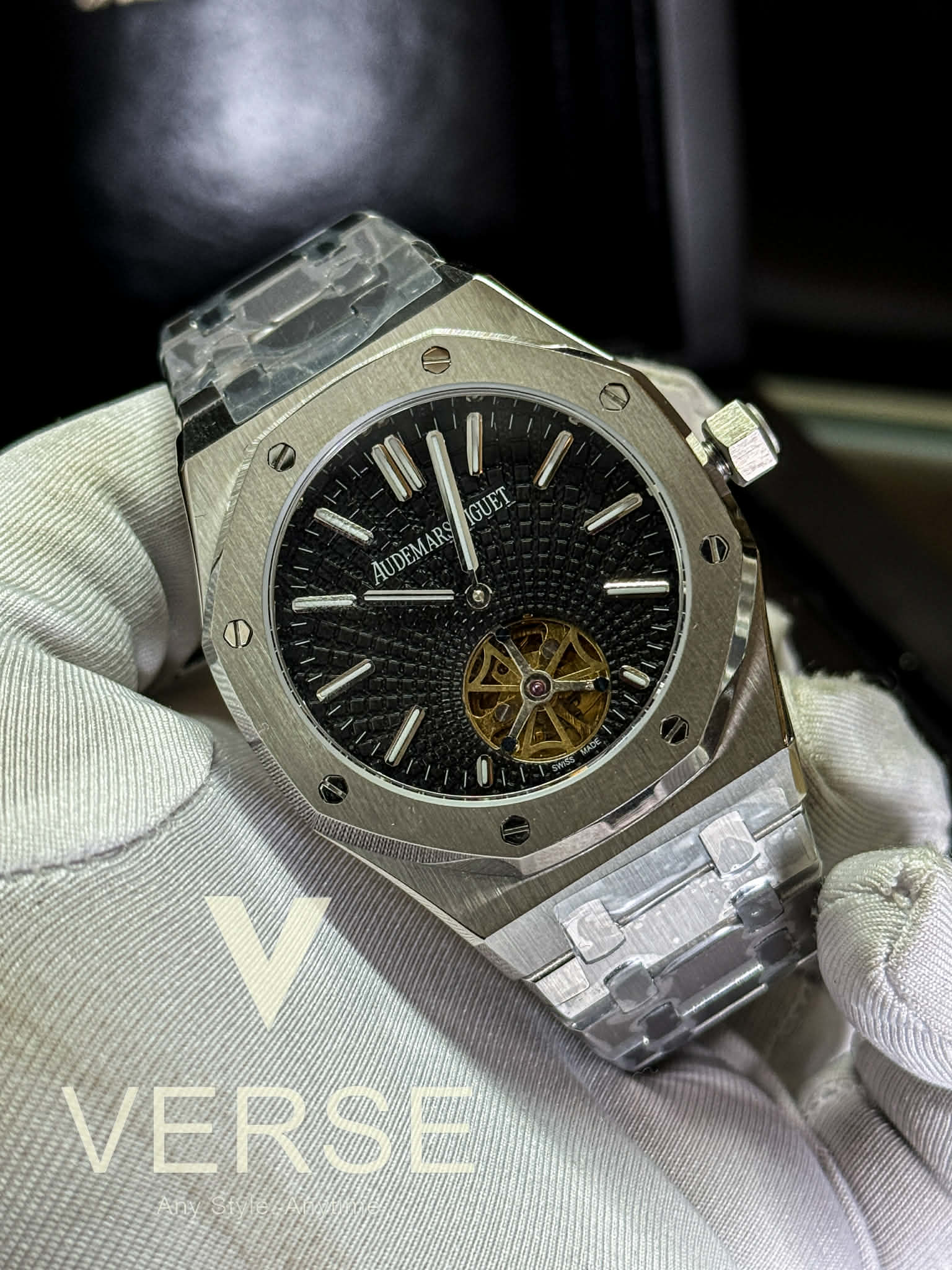 Audemars Piguet Royal Oak Selfwinding Flying Tourbillon 41mm – Petite Black Dial MASTER - VERSE - 