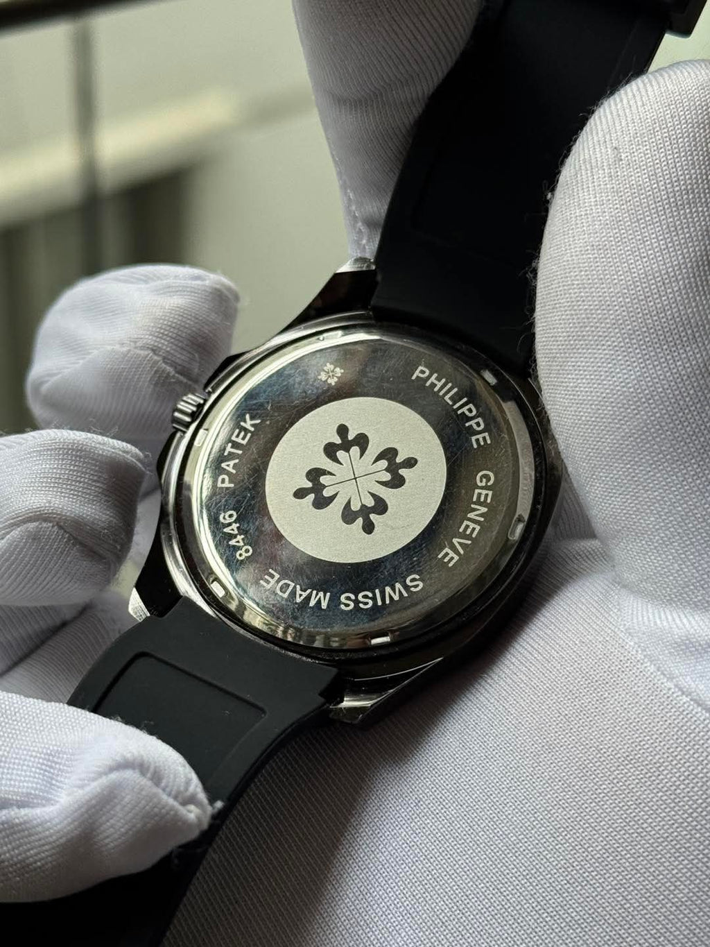 Patek Philippe Aquanaut Black Belt White Dial AA - VERSE - 