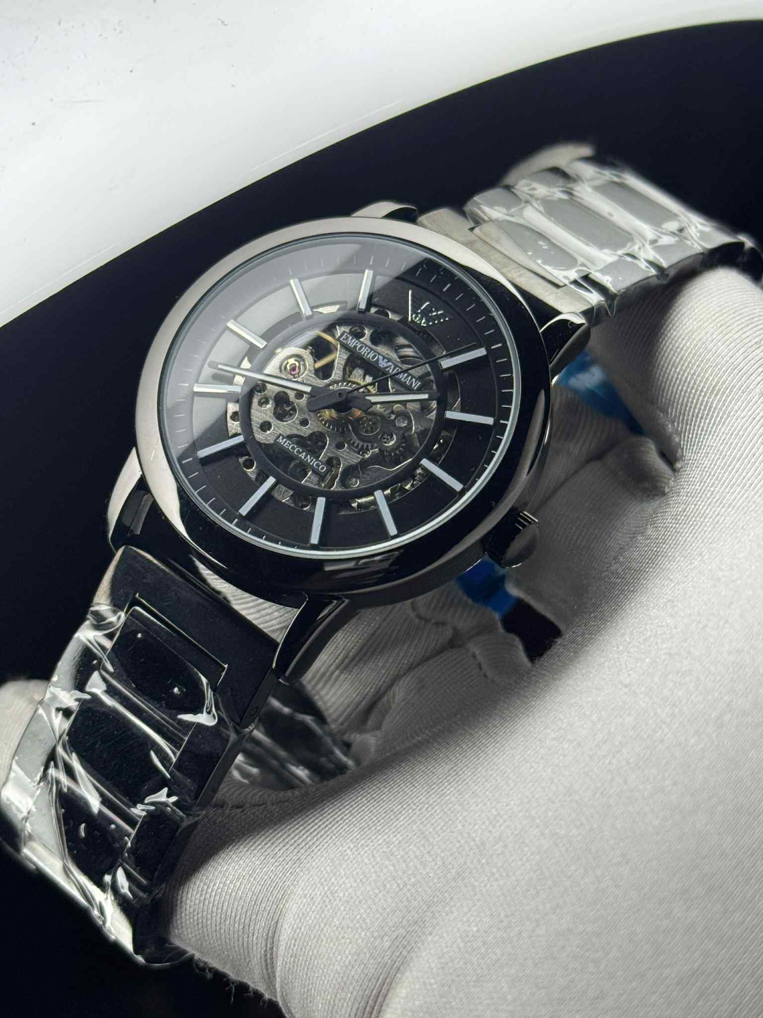 Emporio Armani Meccanico Automatic Black Chain Black Dial AA - VERSE - 