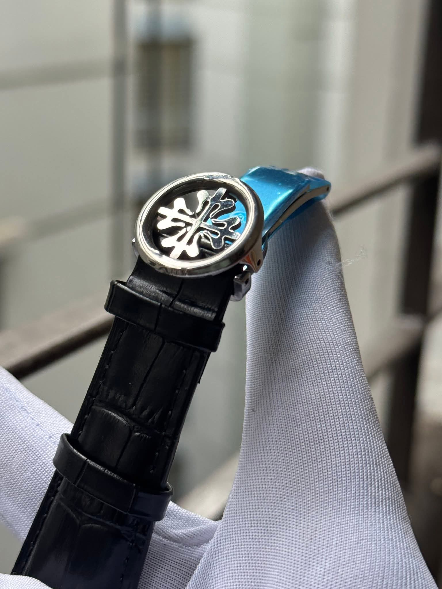 Patek Philippe Nautilus Navy - Blue Belt Silver Case Sunburst Blue Dial Quartz AA - VERSE - 