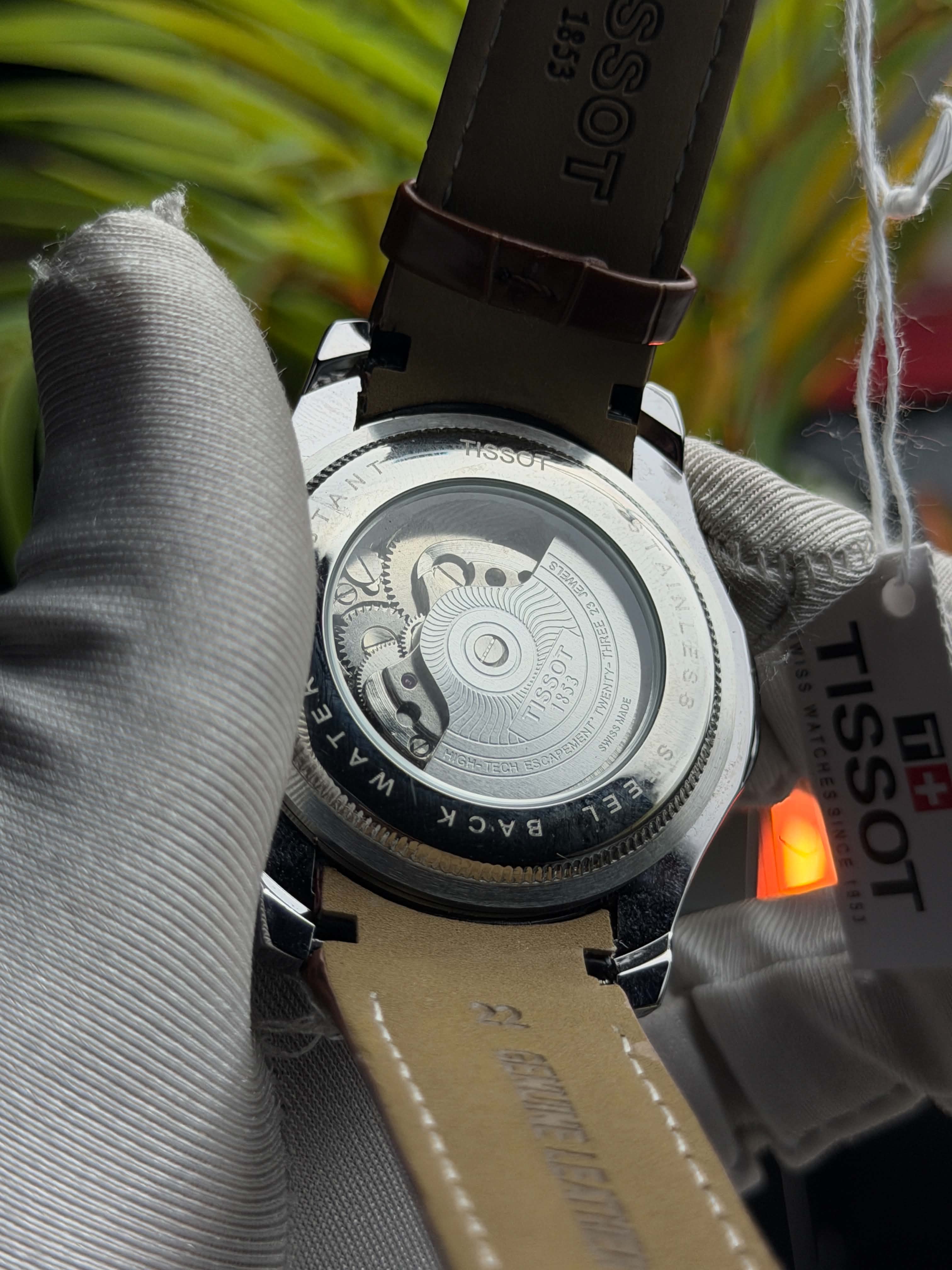 Tissot 1853 "Moonphase Open Heart" Automatic | Black Dial Black Leather - ( Semi Triple A )