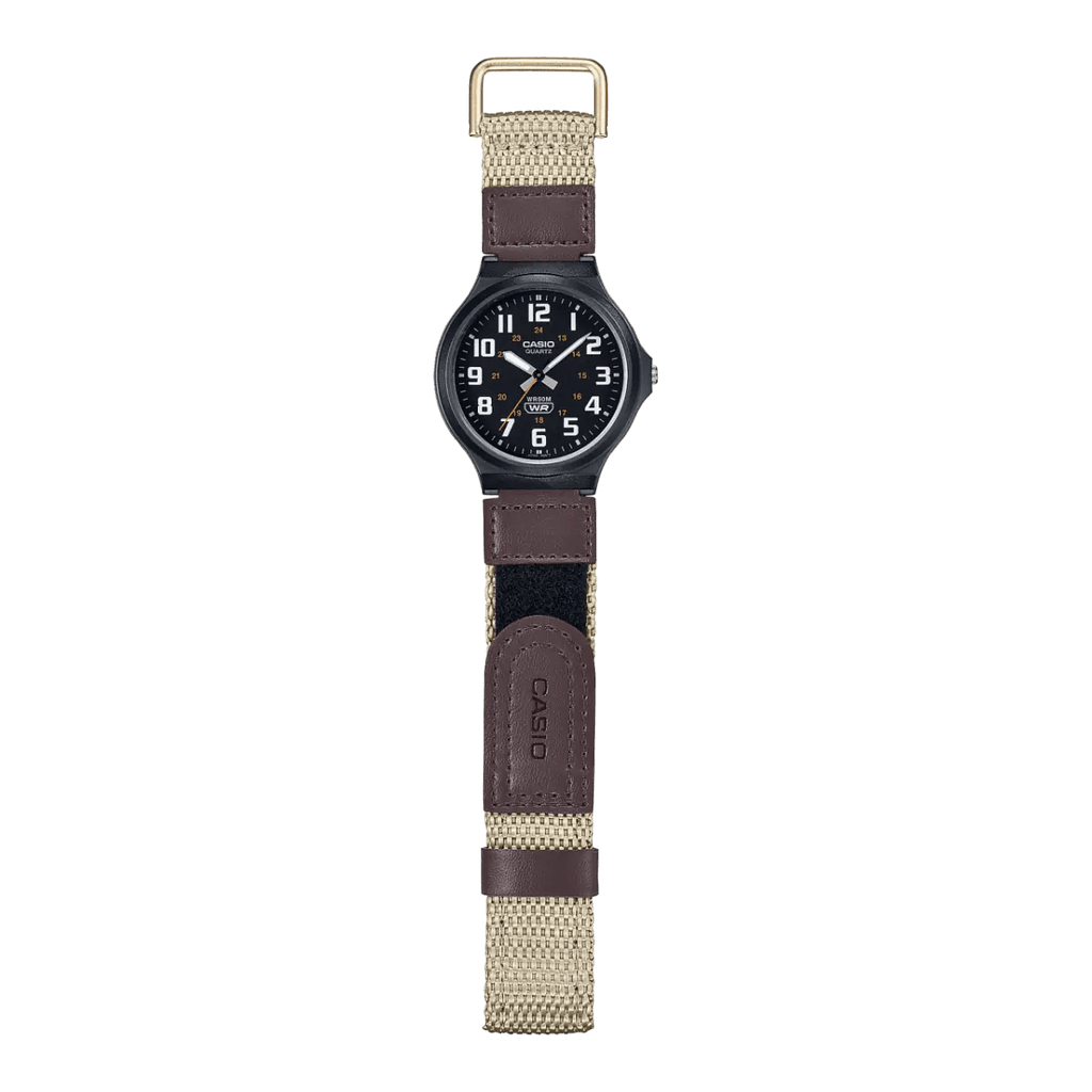 Casio Enticer MW - 240B - 5BVDF Black Dial Nylon Strap Men’s Analog Watch | Casio Enticer MW - 240B - 5BVDF - VERSE - 